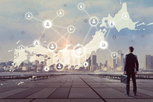 istock Network of Japan. Japanese communication network. 952991684
