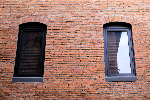 istock Exterior block building with steel window frame 952995872