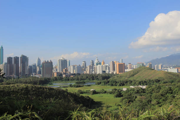 istock China's Shenzhen city from hong kong view 952996322