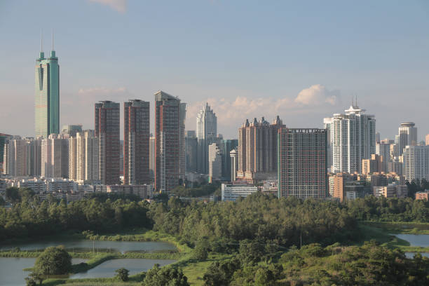 istock China's Shenzhen city from hong kong view 952996344