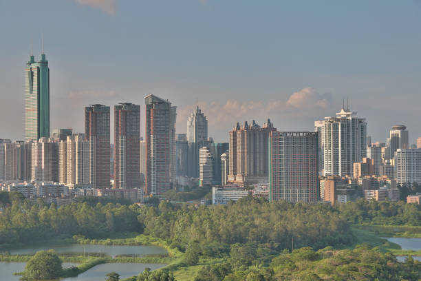 istock China's Shenzhen city from hong kong view 952996350