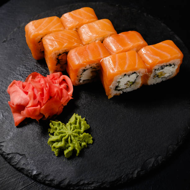 istock sushi spice ginger wasabi japanese food rolls 952998918