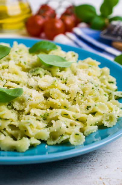 istock Traditional Italian pasta with pesto 953002138