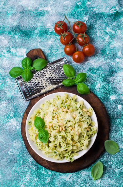 istock Traditional Italian pasta with pesto 953002378