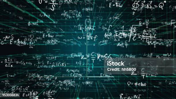 Equazioni Scientifiche Matematiche Chimiche - Fotografie stock e altre immagini di Simbolo matematico - Simbolo matematico, Corso di matematica, Formula