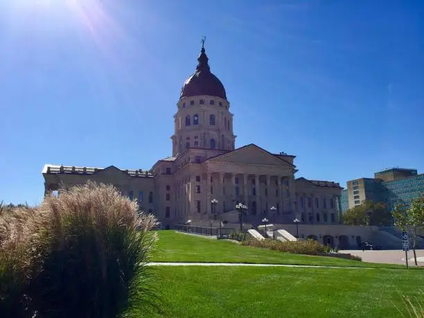 state capitol building in Topeka, Kansas, USA
