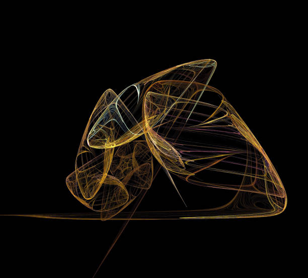 istock image of one Digital Fractal on Black Color 953014738