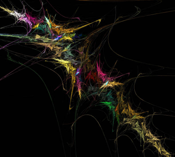 istock image of one Digital Fractal on Black Color 953014854