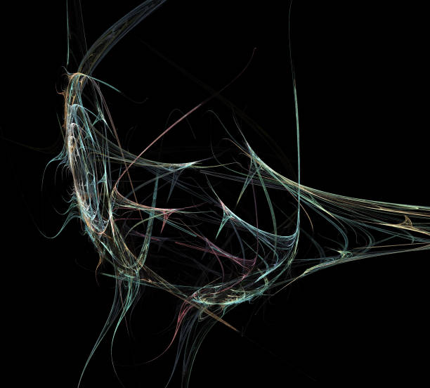 istock image of one Digital Fractal on Black Color 953014874