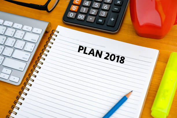 istock Plan 2018 Notebook business team meeting  with an Plan 2018 953028248
