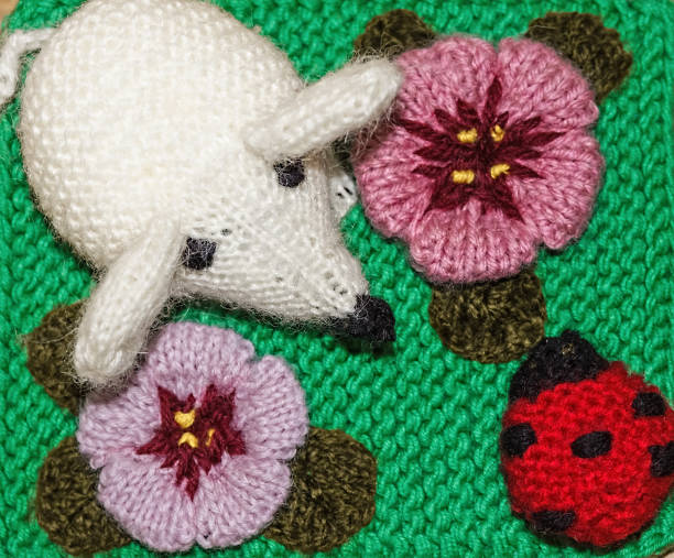 istock Knitted souvenirs. Knitted toys. Needlework. Craft. 953028582