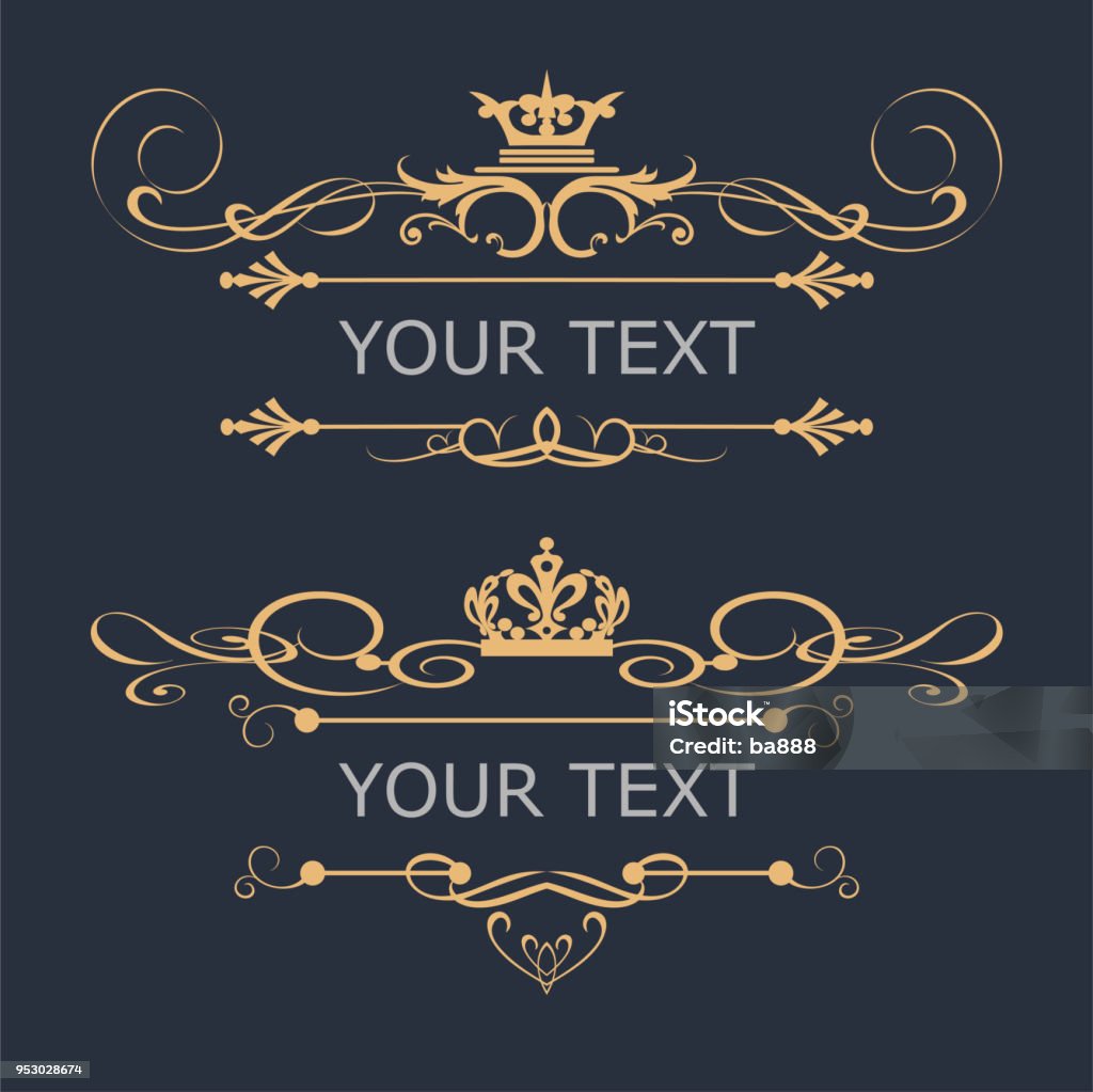 Khung Ảnh Khung Hình Cổ Điển Khung Vàng Cho Nền Đen Hình minh họa ...