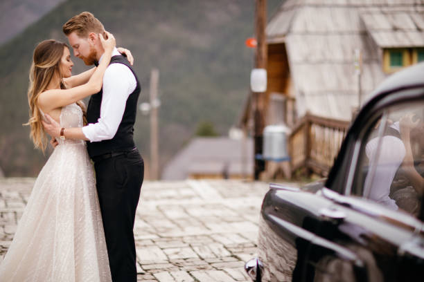 istock Beautiful wedding couple outdoors 953032778