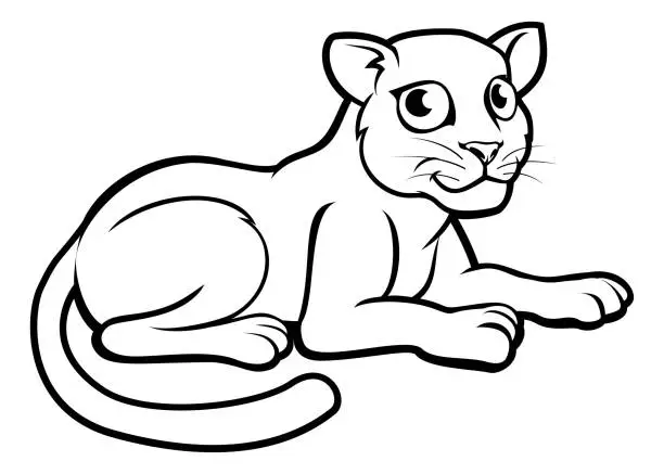 Vector illustration of Leopard Jaguar or Panther