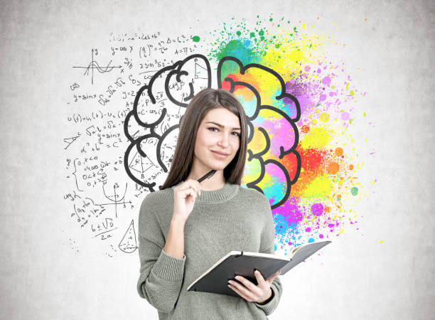 istock Smiling woman with a planner, brain 953033332