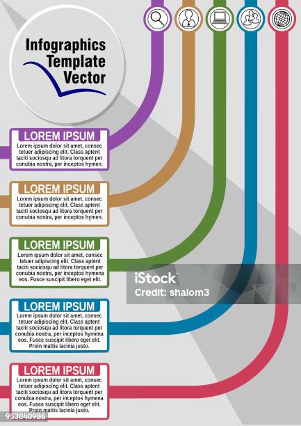 5 Step Visualisation Infographic Five Step Template Process Visualization In Unusual Graphic ...