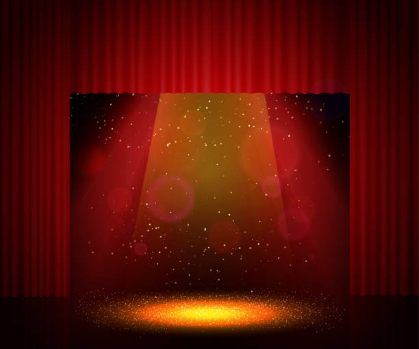 istock Empty theatre stage with curtain. Background for show, presentation, concert, design 953043660