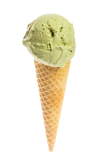 istock ice cream cone with pistachio ice cream 953055172