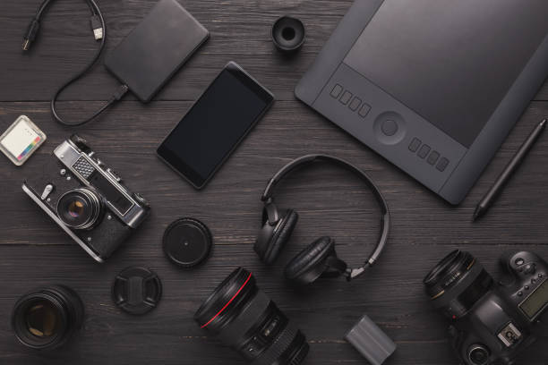 istock Diverse personal equipment for photographer 953059138