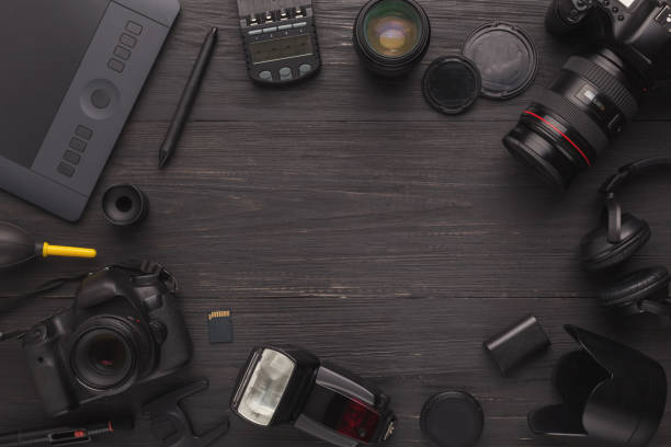 istock Diverse personal equipment for photographer 953061180