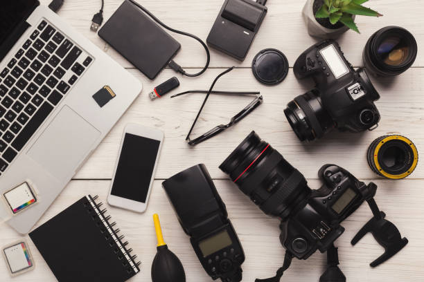 istock Diverse personal equipment for photographer 953061322