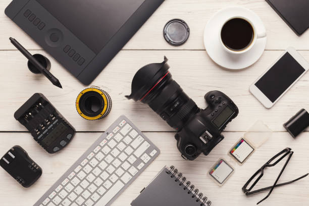istock Diverse personal equipment for photographer 953061330