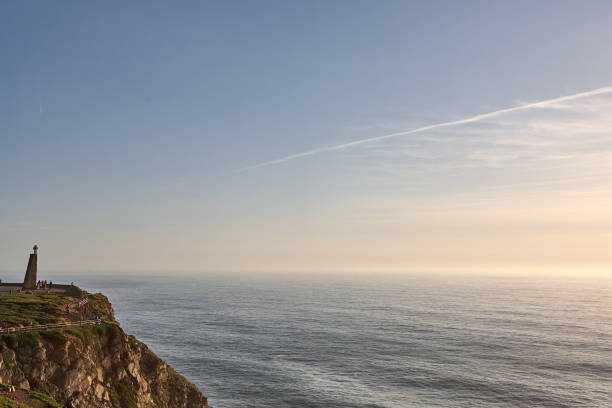 istock Exploring Portugal. Cabo da Roca ocean and mountains view landscape, authentic capture, wanderlust concept. 953069558