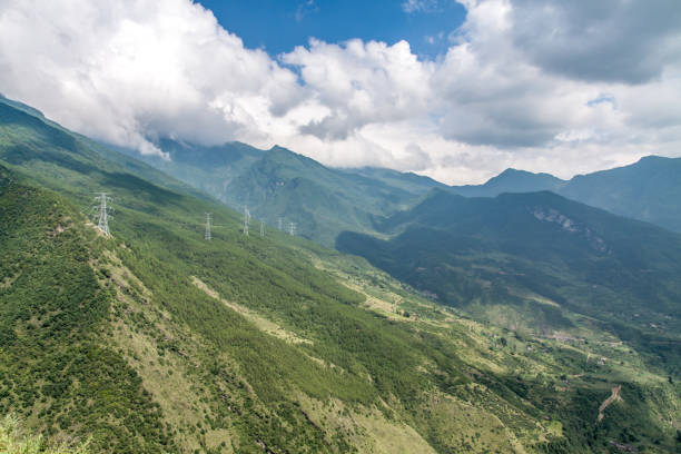 istock View in the high mountain with the grass and forrest 953071168