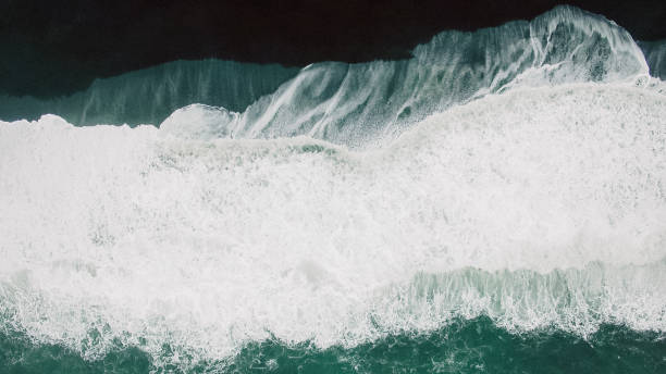 istock Iceland black sand beach from the sky 953073678