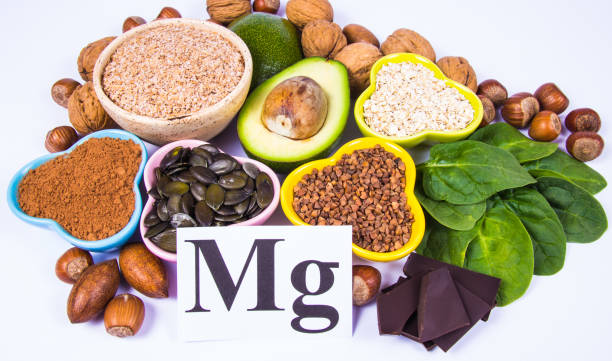 istock Products containing magnesium. Healthy food. White background. 953081404