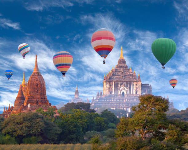 istock Hot air balloons flying over Bagan, Mandalay division, Myanmar 953082732