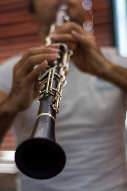 istock Male musician playing clarine 953086944