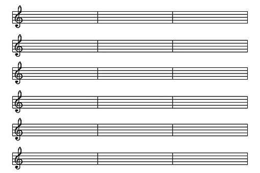 Render of musical notation elements.