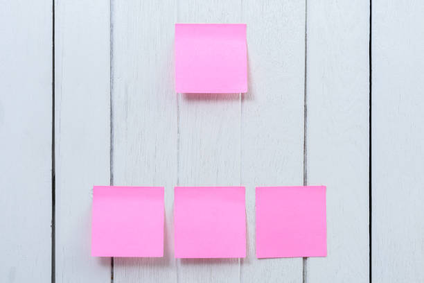 istock Many colorful sticky note, post note on white wooden vintage background 953091876