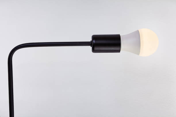 istock Black aluminium extension, led lamp holder with bulb. 953095366