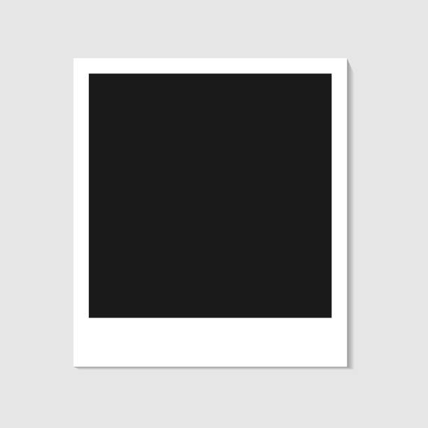Cornice Polaroid Fotografica Vuota Isolata Su Sfondo Bianco