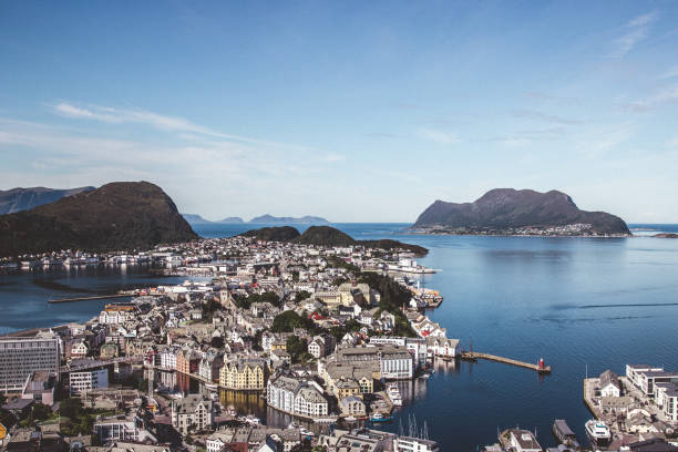 Aalesund classic stock photo