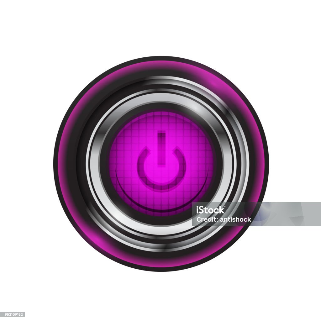 Start Power Button Techno Futuristic Start Power Button Stock Illustration - Download ...