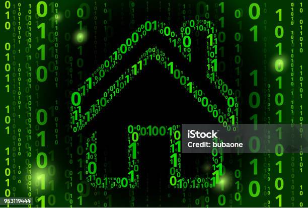 Binary Code Houses Home Binary Code Vector Pattern Background Stock Illustration ...