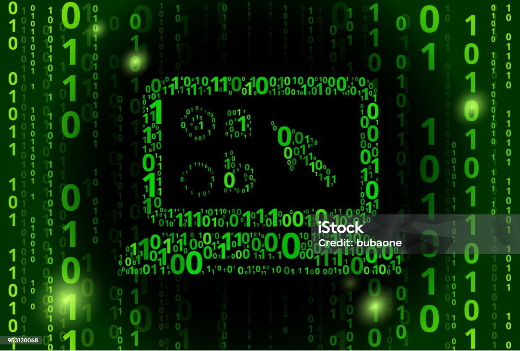 Laptop And Online Testing Binary Code Vector Pattern Background Stock ...