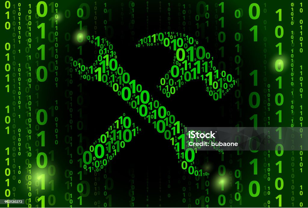 Tools Hardware Binary Code Vector Pattern Background Stock Illustration ...