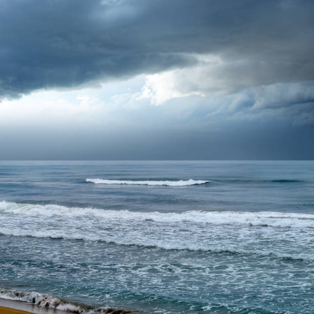 istock seascape image of waves on windy sea over stormy sky 953123164