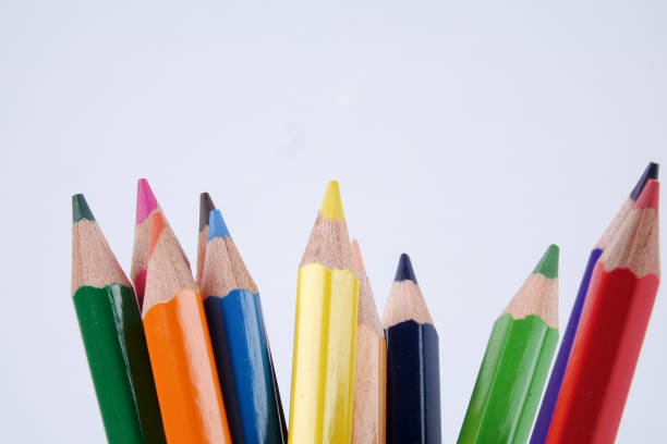 istock Close-Up Of Colored Pencils Against White Background 953127334