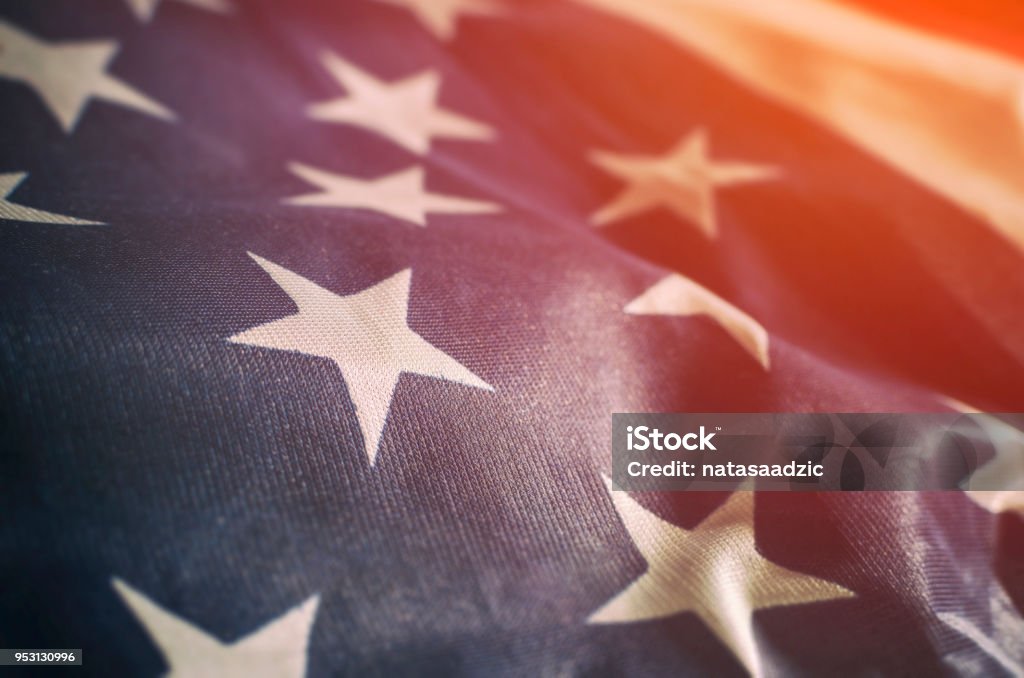 Bandiera americana - Foto stock royalty-free di Bandiera degli Stati Uniti