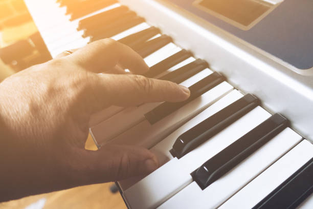 istock Close-Up Of Hand Playing Piano 953139802