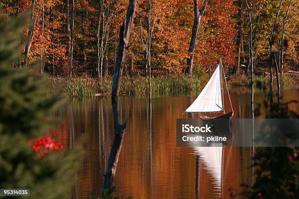 Sailing On The Lake Stock Photo - Download Image Now - Autumn, Sailboat, Sailing