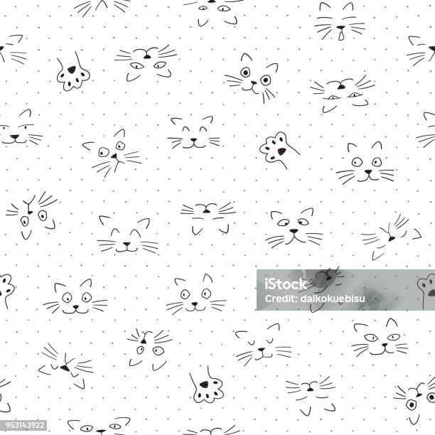Face Pattern Of The Animal Stock Illustration - Download Image Now ...