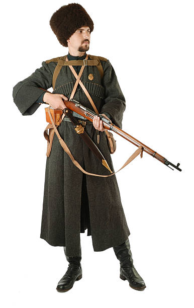 istock Russian Cossack with a rifle. Living History. 95314655