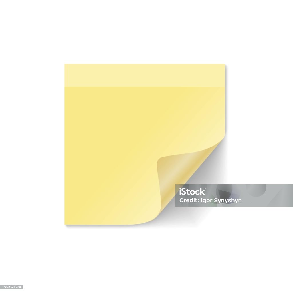 Post Note Regular Note Post Vector Curled Paper Post Note Stock Illustration - Download ...