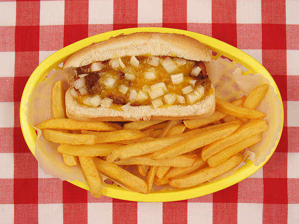 istock Chili Cheese Dog With Fries 95315031
